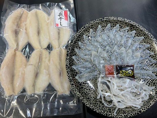 ふぐ刺身・一夜干しセット